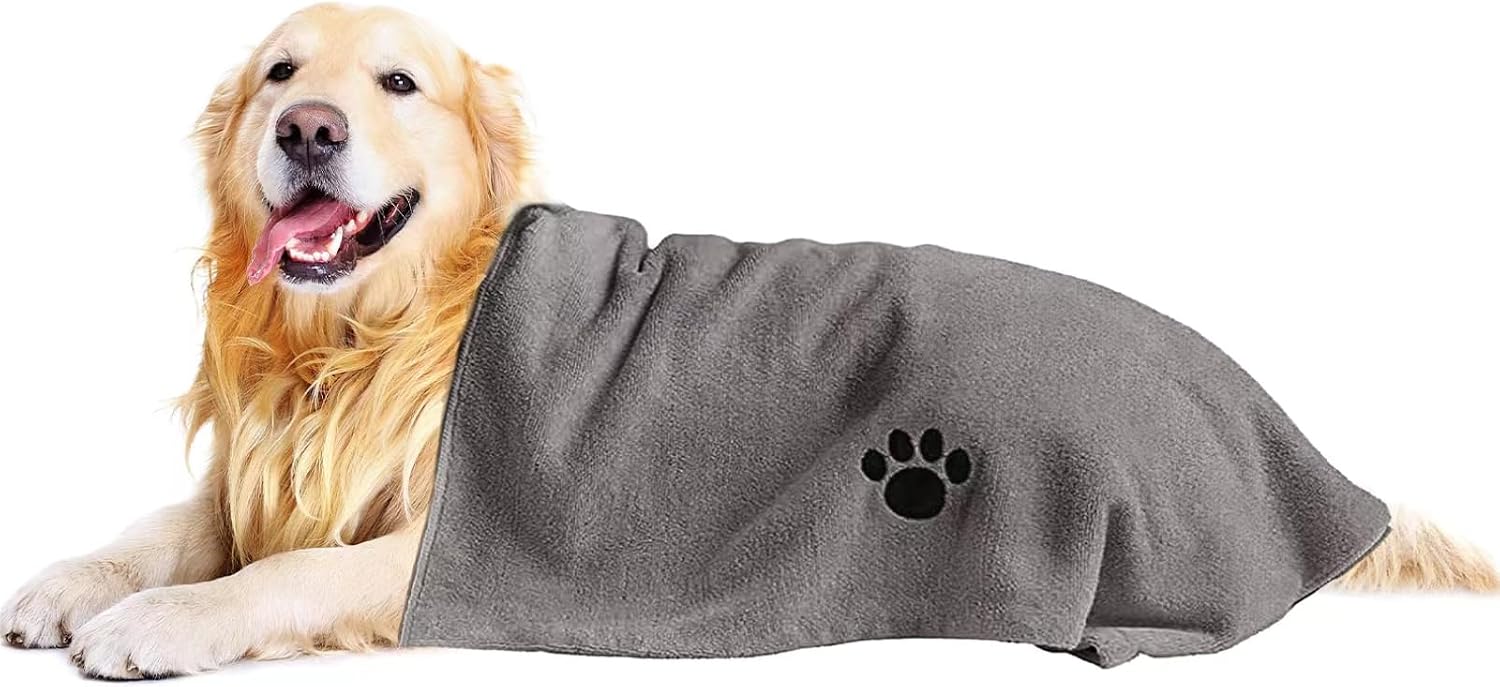 Petopia Grey Microfiber Pet Drying Towel - Hình 8